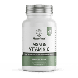 MSM + Vitamine C pot achter
