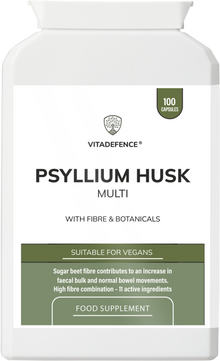 Psyllium Husk Multi | High-Fibre Botanical Blend – 100 Capsules -  Vitadefence® - Vitadefence®
