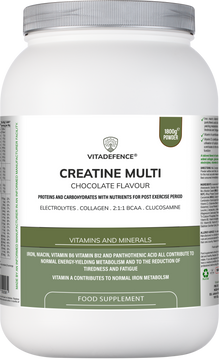 Creatine Multi | Chocolate Flavour Recovery Shake with BCAA, Collagen, Electrolytes, Vitamins & Minerals – 1.8 kg -  Vitadefence® - Vitadefence®
